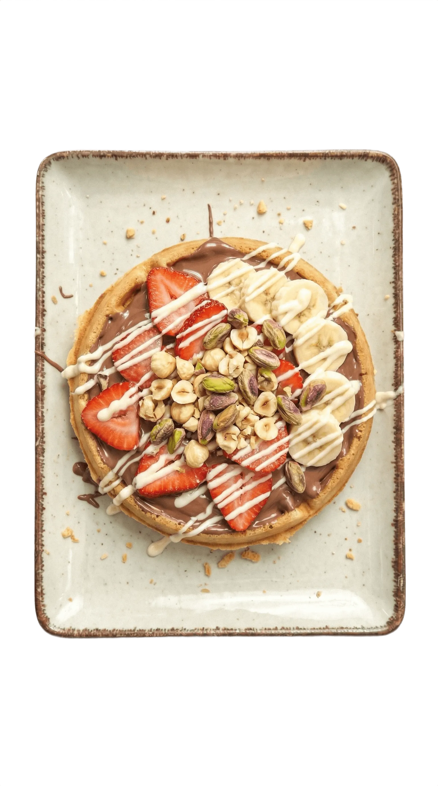 Meyveli ve Çikolatalı Waffle Klasik Bowl