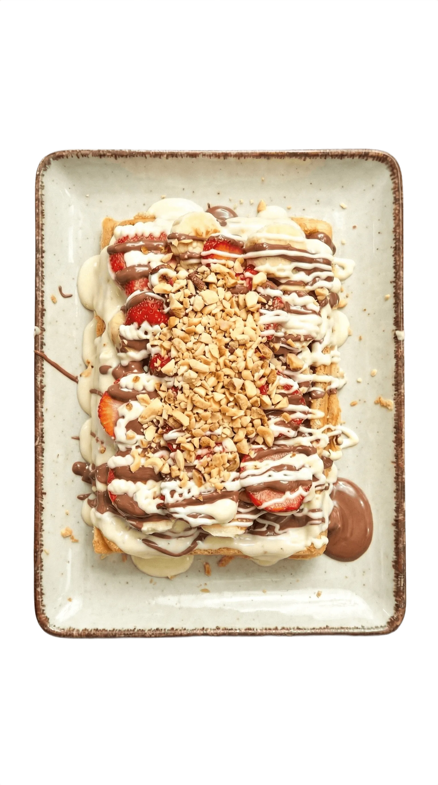 Beyaz Çikolatalı ve Meyveli Waffle